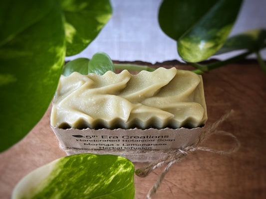 Moringa + Lemongrass Infused Botanical Soap, Fragrance Free